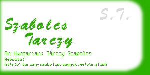 szabolcs tarczy business card